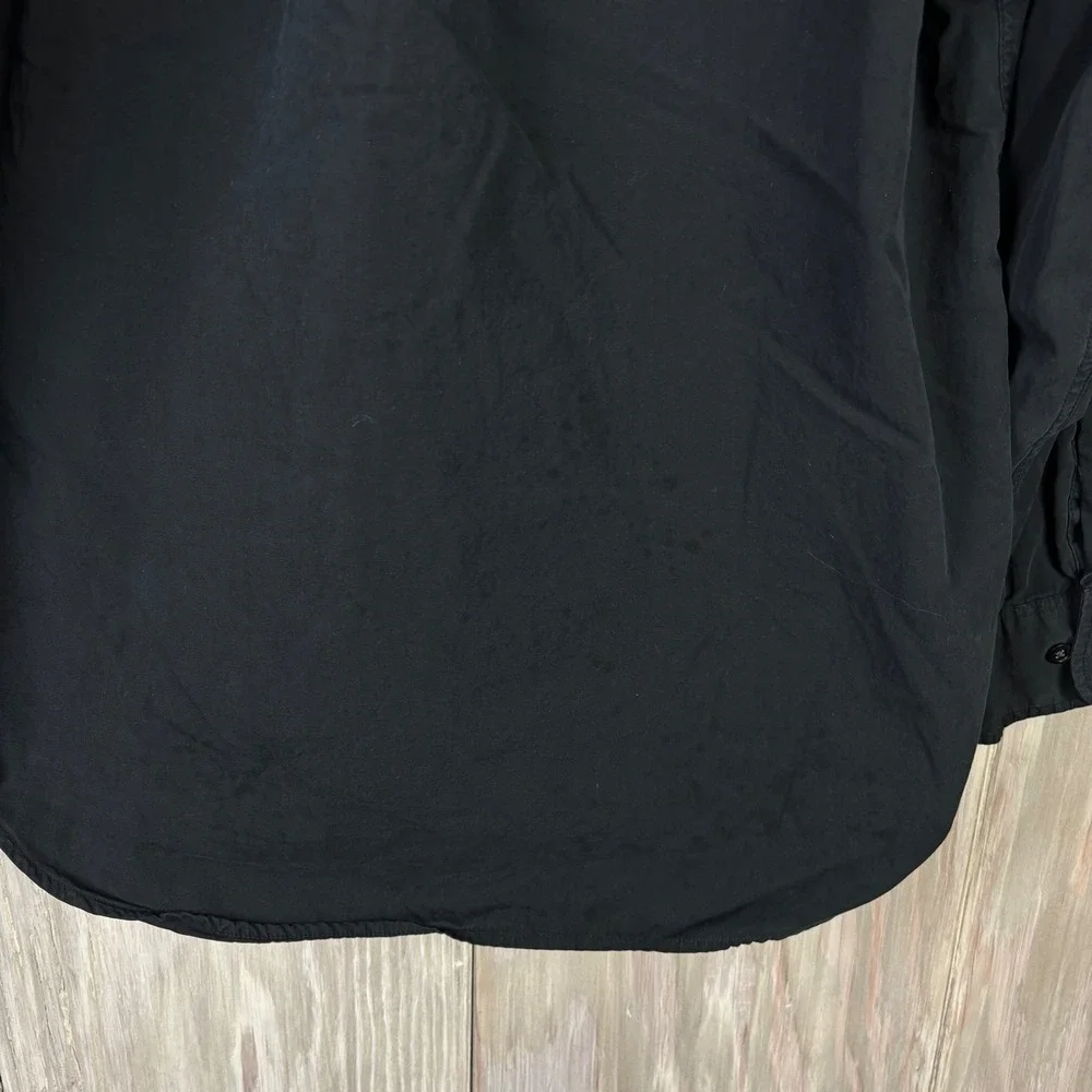 Banana Republic Utility Shirt Mens S Black 100% Cotton Long Sleeve Button Up VTG